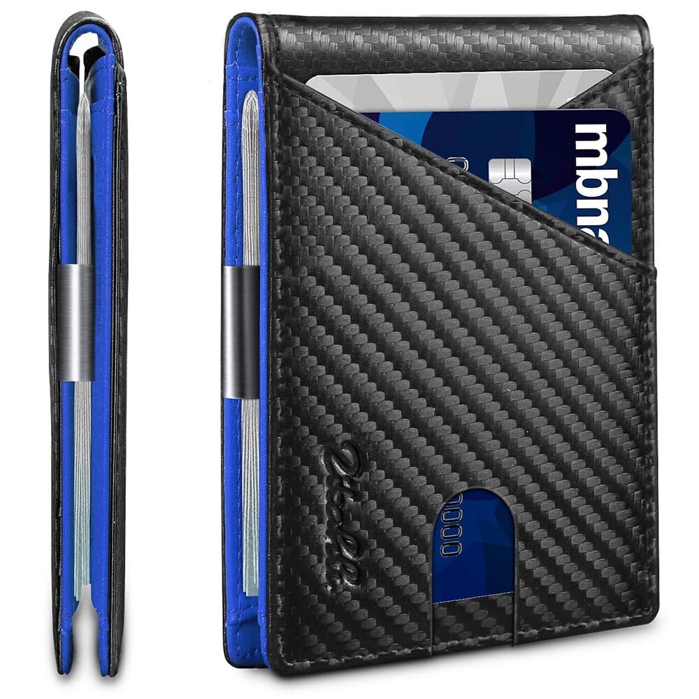 8509 Wallet - with Money Clip Slim Leather Slots Credit Card Holder RFID